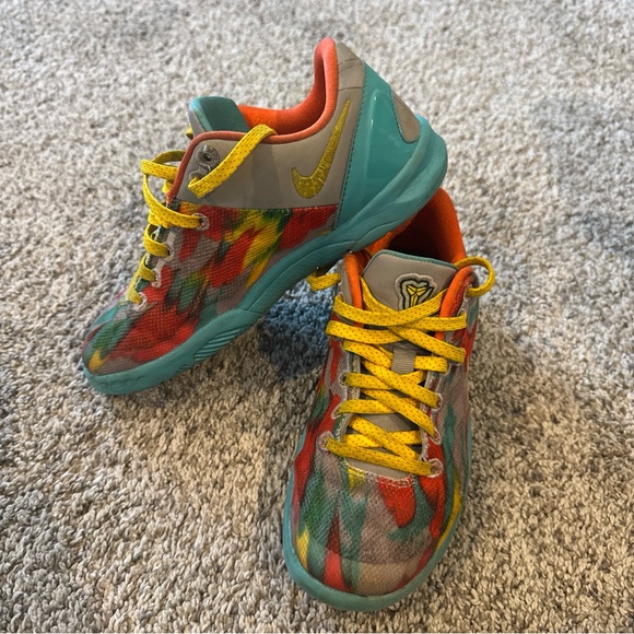 Nike Multicolor Kids Sneakers with Yellow Laces